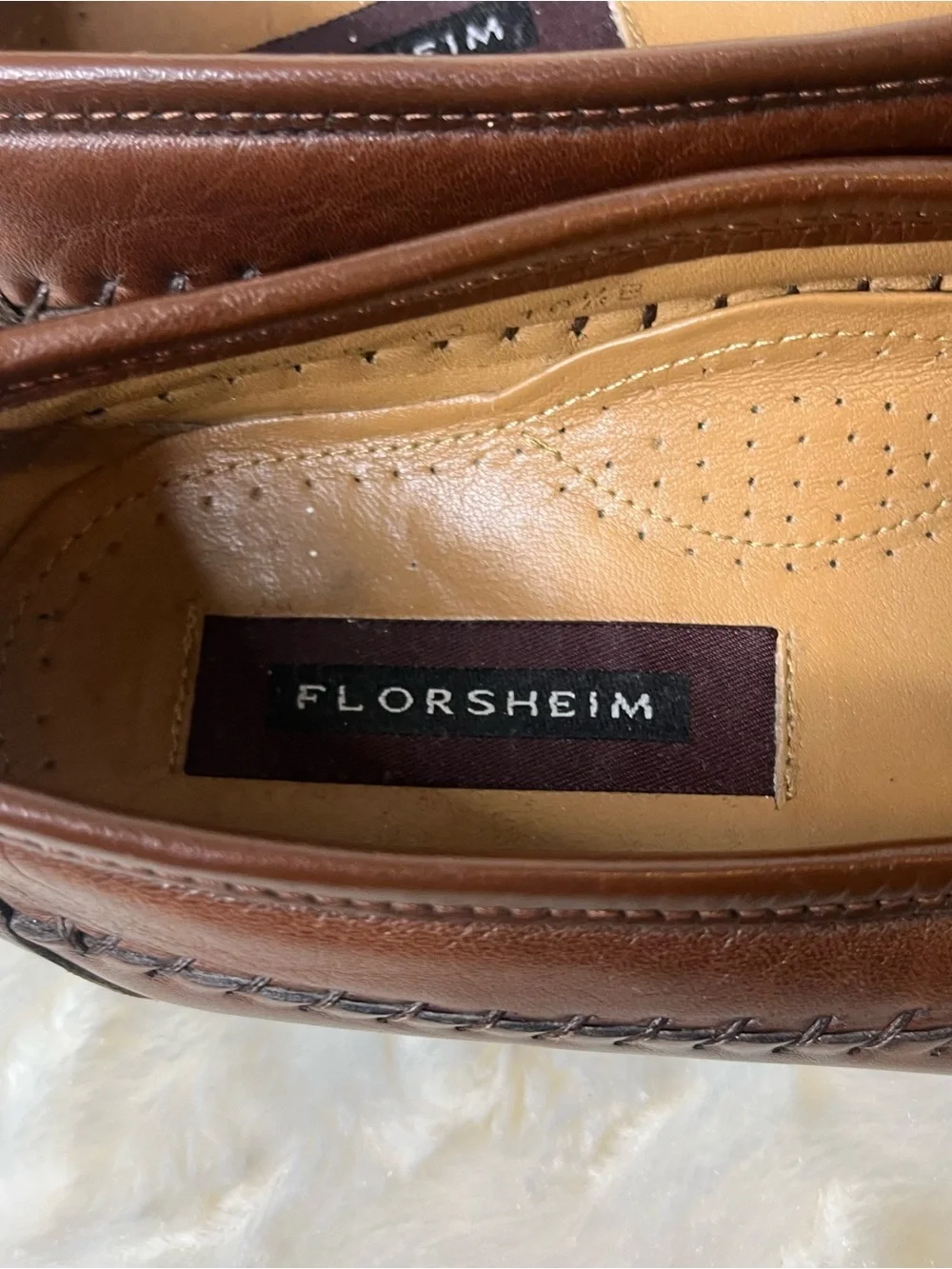 Vintage Florsheim Leather Pisa Moc Toe Tassel Crocodile Print Loafers Size 10.5B